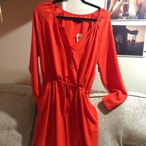 GAP Red Shirt Dress w/ pockets